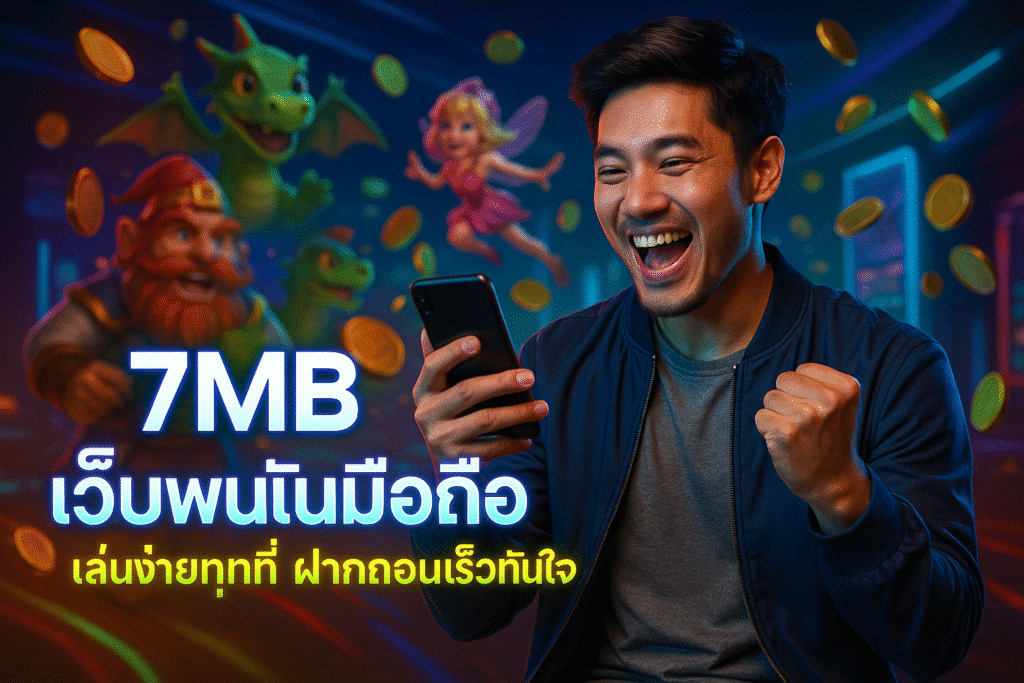 7MB เว็บพนันมือถือ เล่นง่ายทุกที่ ฝากถอนเร็วทันใจ