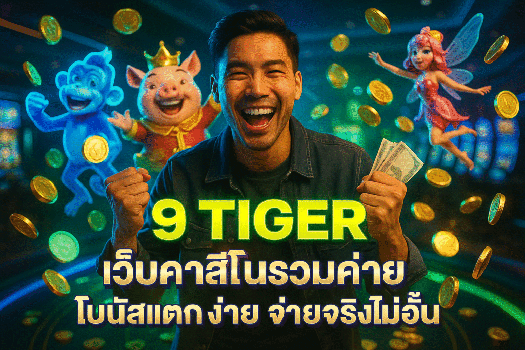 9 TIGER เว็บคาสิโนรวมค่าย โบนัสแตกง่าย จ่ายจริงไม่อั้น