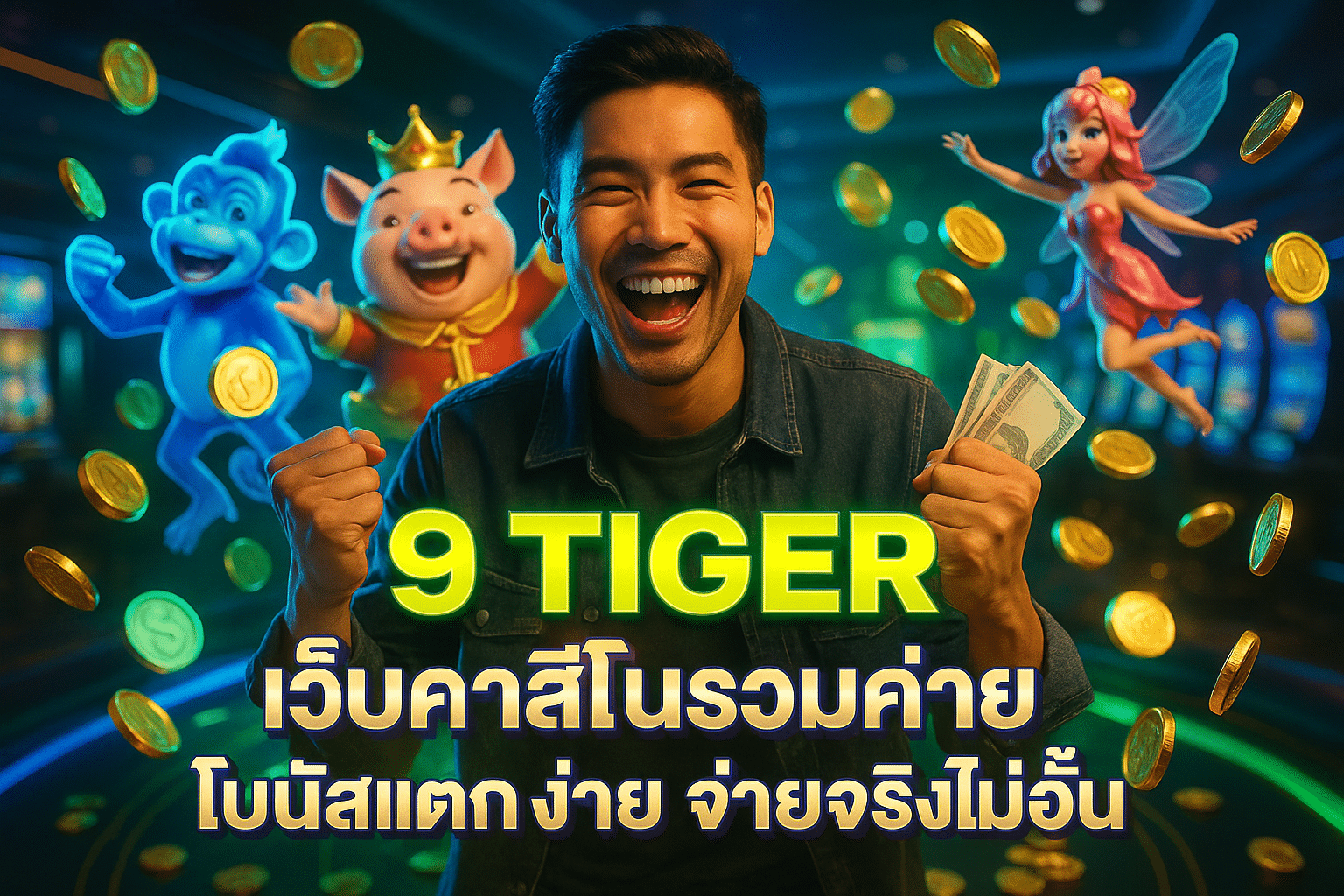 9 TIGER เว็บคาสิโนรวมค่าย โบนัสแตกง่าย จ่ายจริงไม่อั้น